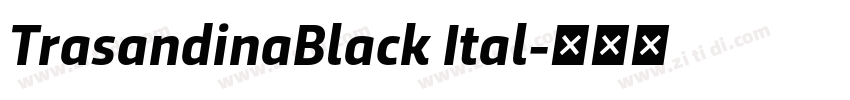 TrasandinaBlack Ital字体转换